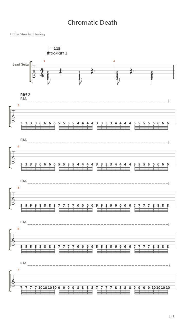 Chromatic Death吉他谱