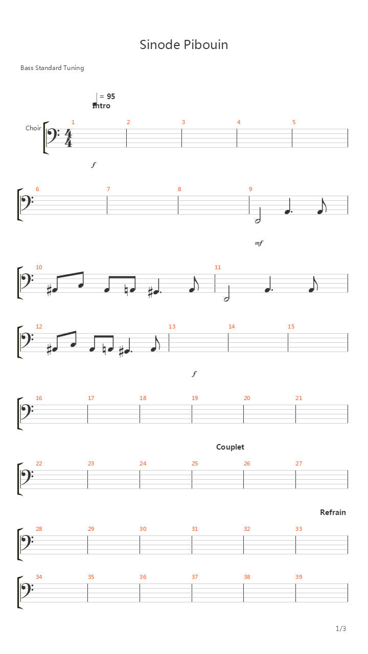 Sinode Pibouin吉他谱