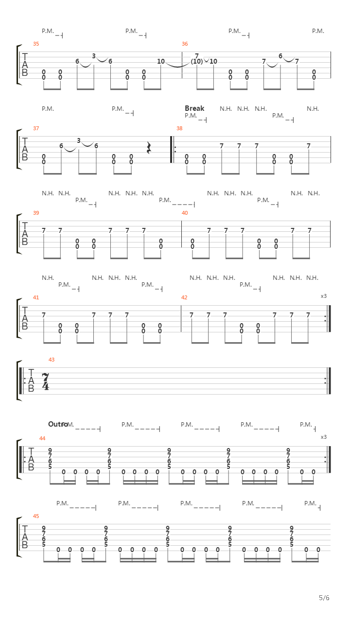Chapter Vi Drag吉他谱