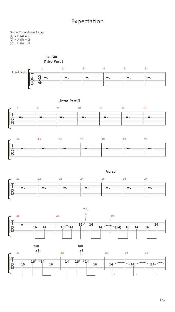 Expectation吉他谱