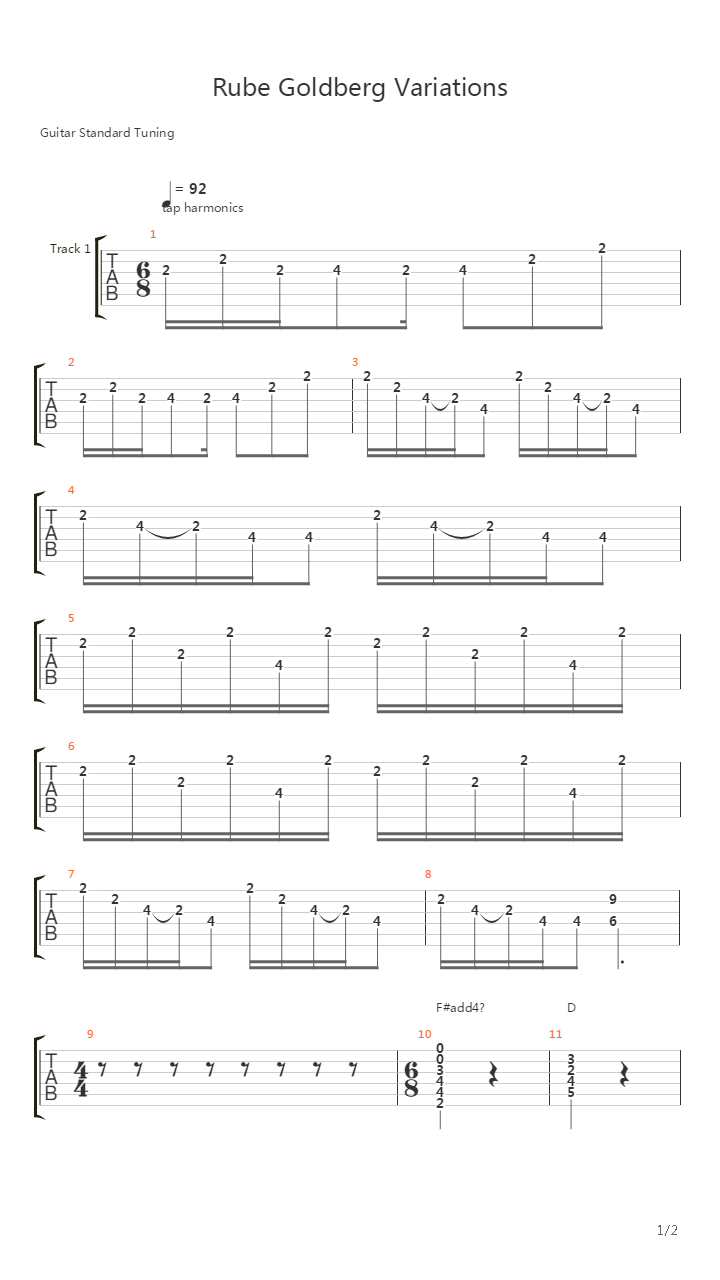 Rube Goldberg Variations吉他谱