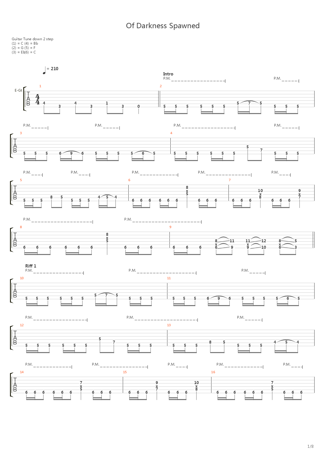 Of Darkness Spawned吉他谱