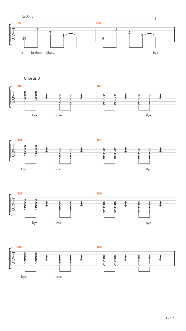 Bye Bye Love吉他谱