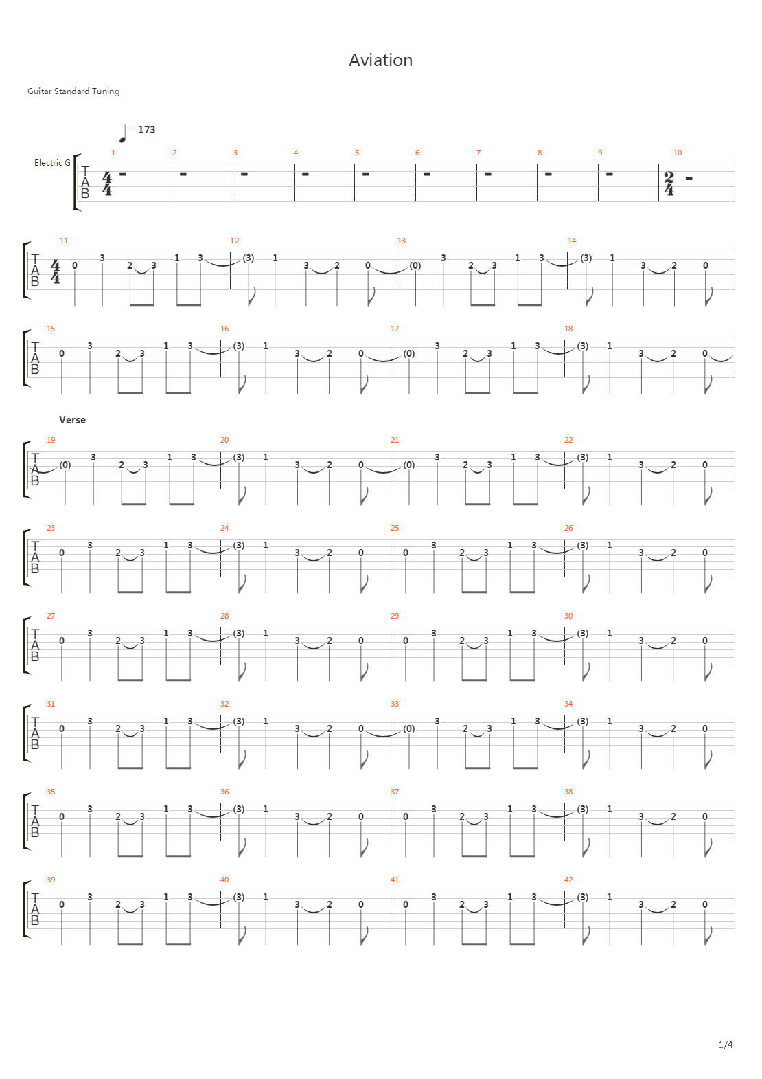Aviation吉他谱