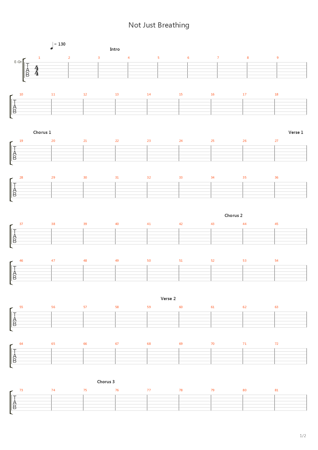 Not Just Breathing吉他谱