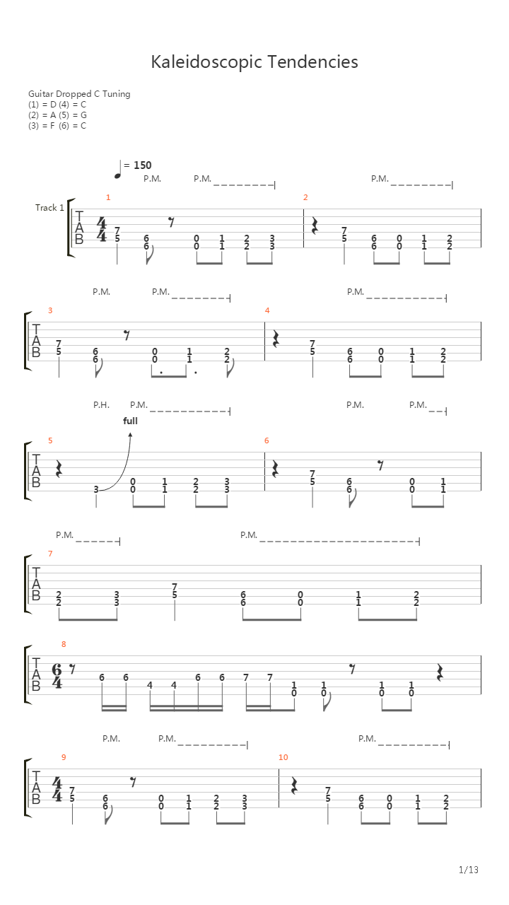 Kaleidoscopic Tendencies吉他谱