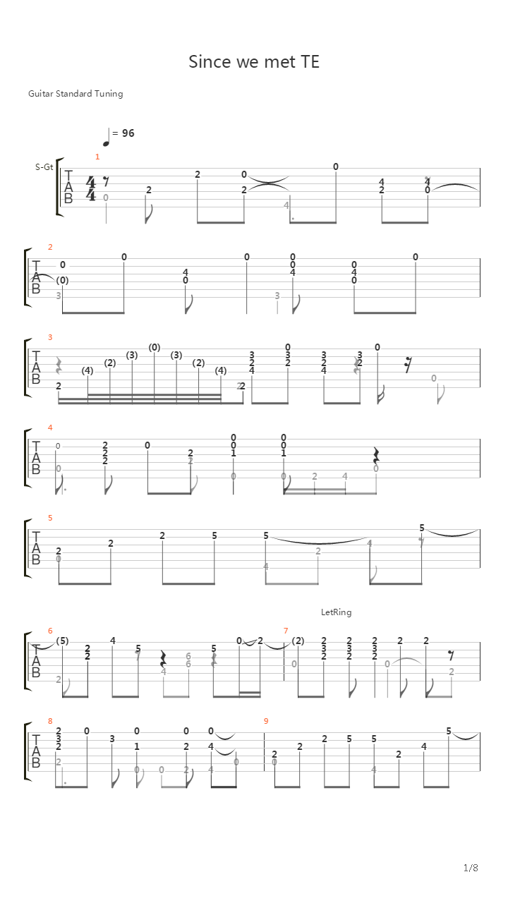 Since We Met吉他谱