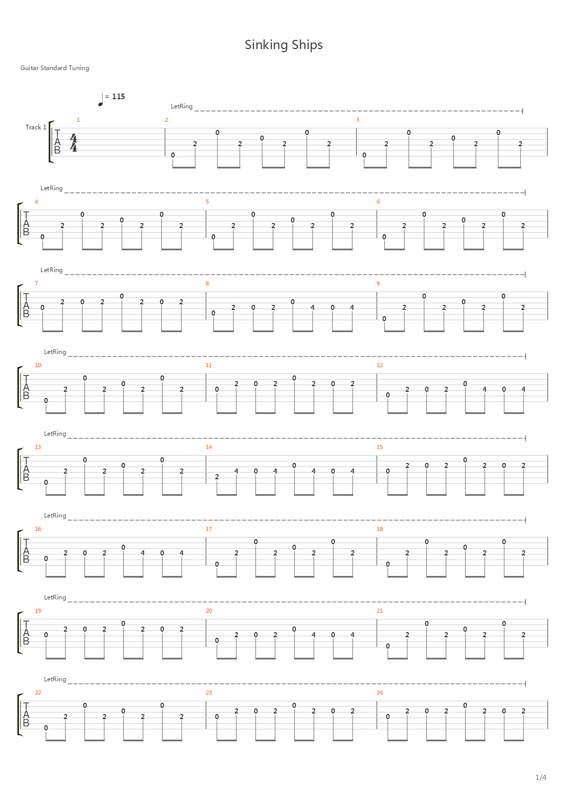 Sinking Ships吉他谱