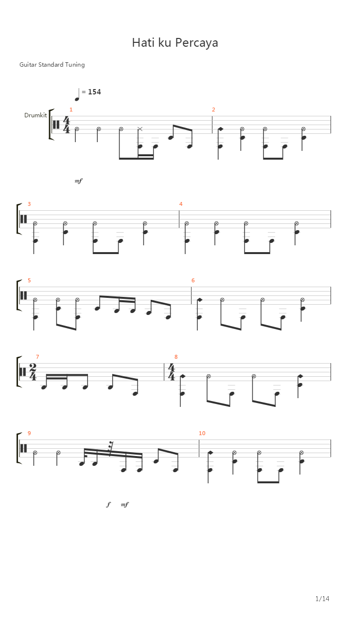 Hatiku Percaya吉他谱