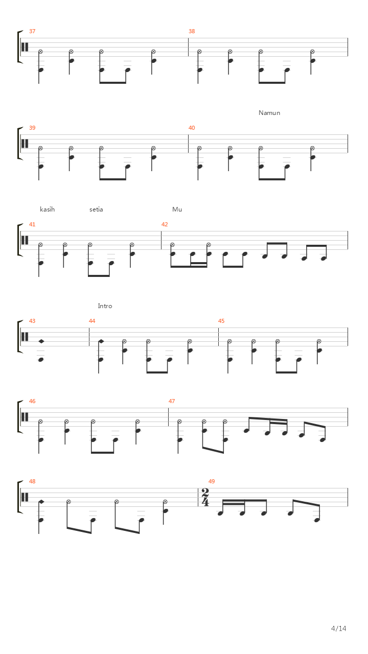 Hatiku Percaya吉他谱