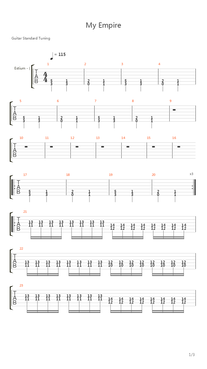 My Empire吉他谱