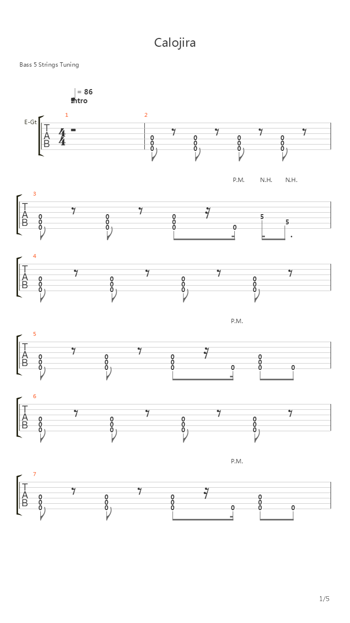 Calojira吉他谱