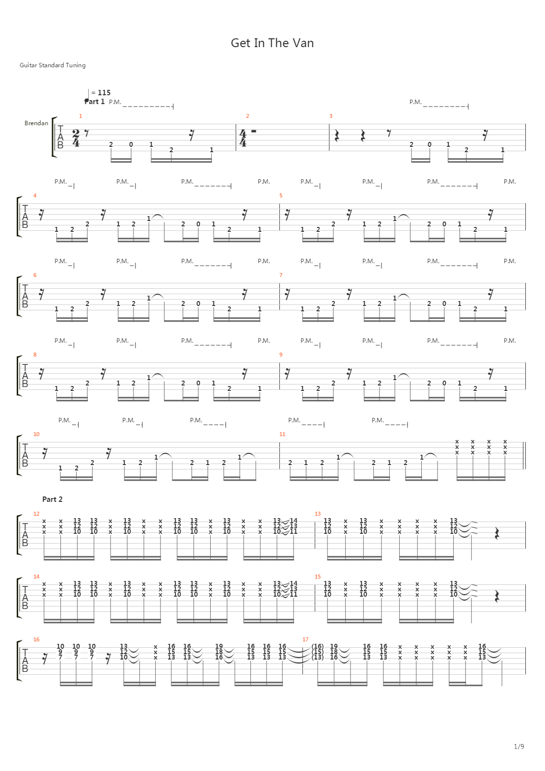 Get In The Van吉他谱