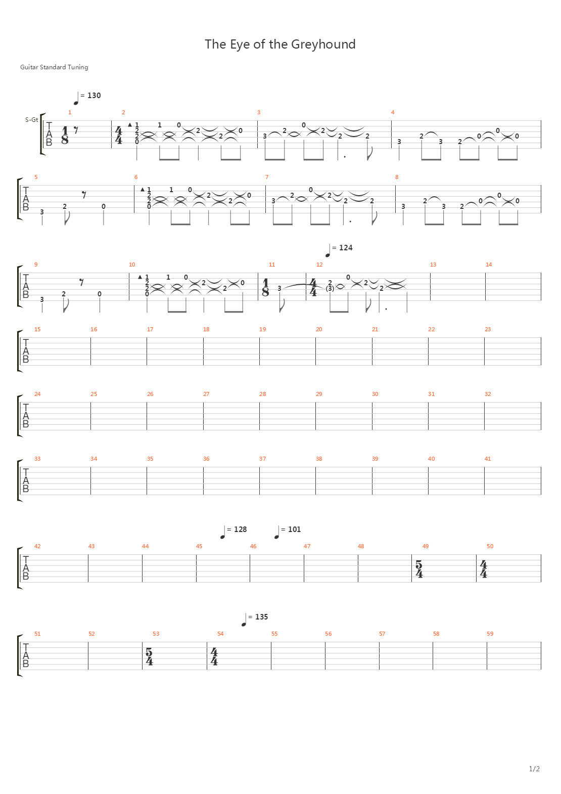 The Eye Of The Greyhound吉他谱