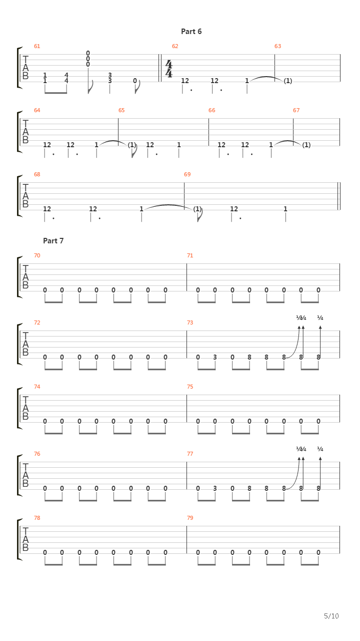 My Deteriorating Incline吉他谱