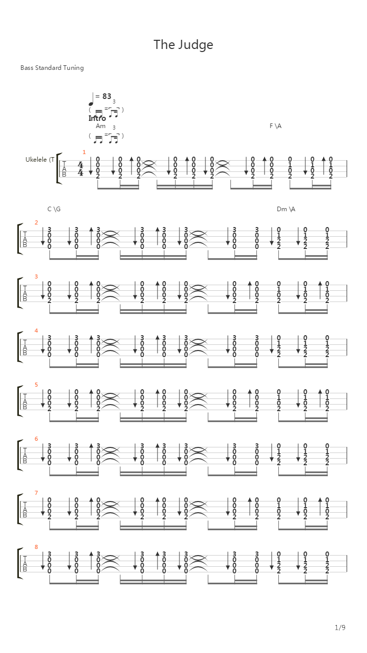 The Judge吉他谱