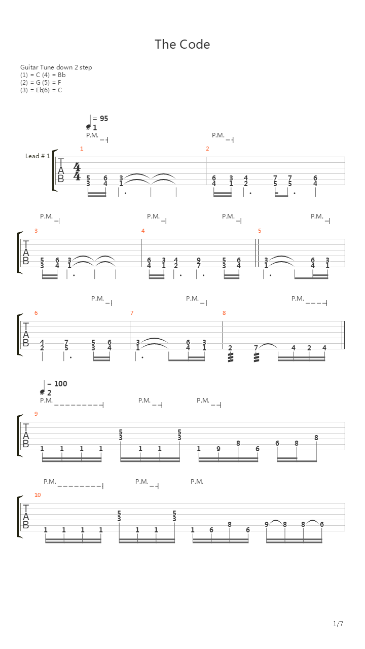 The Code吉他谱