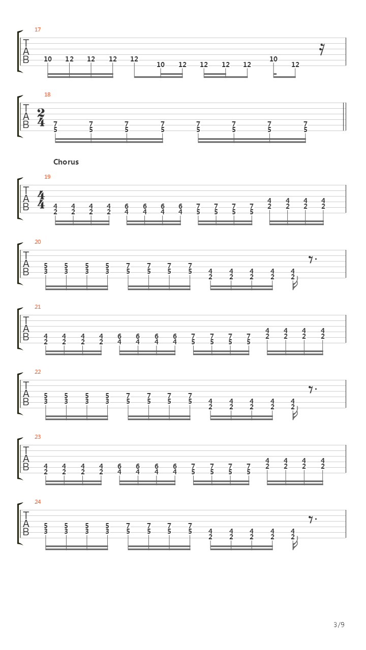 Muori Delay吉他谱