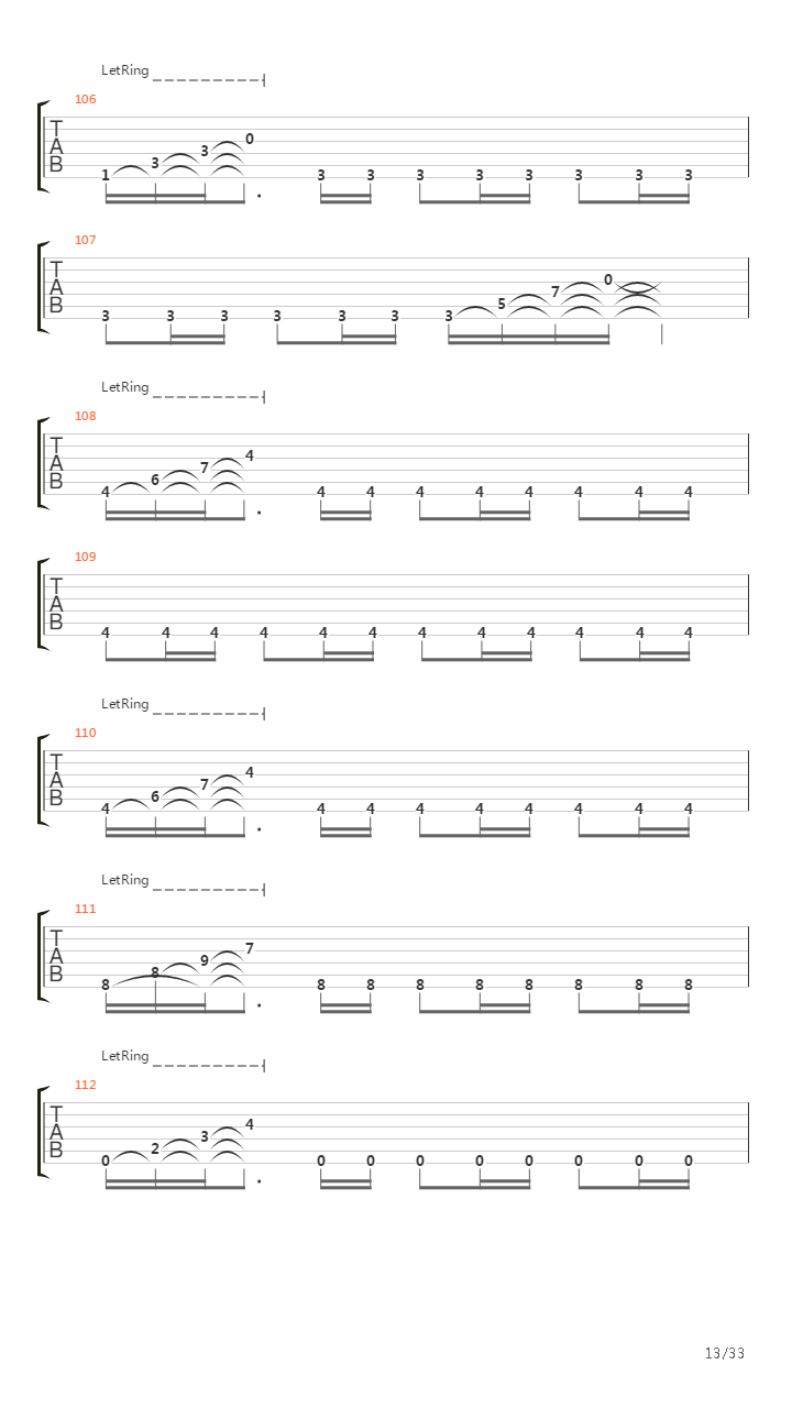Afield吉他谱