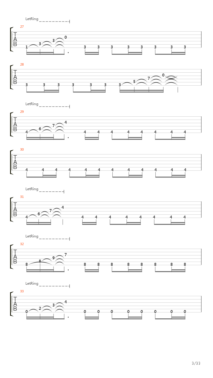 Afield吉他谱