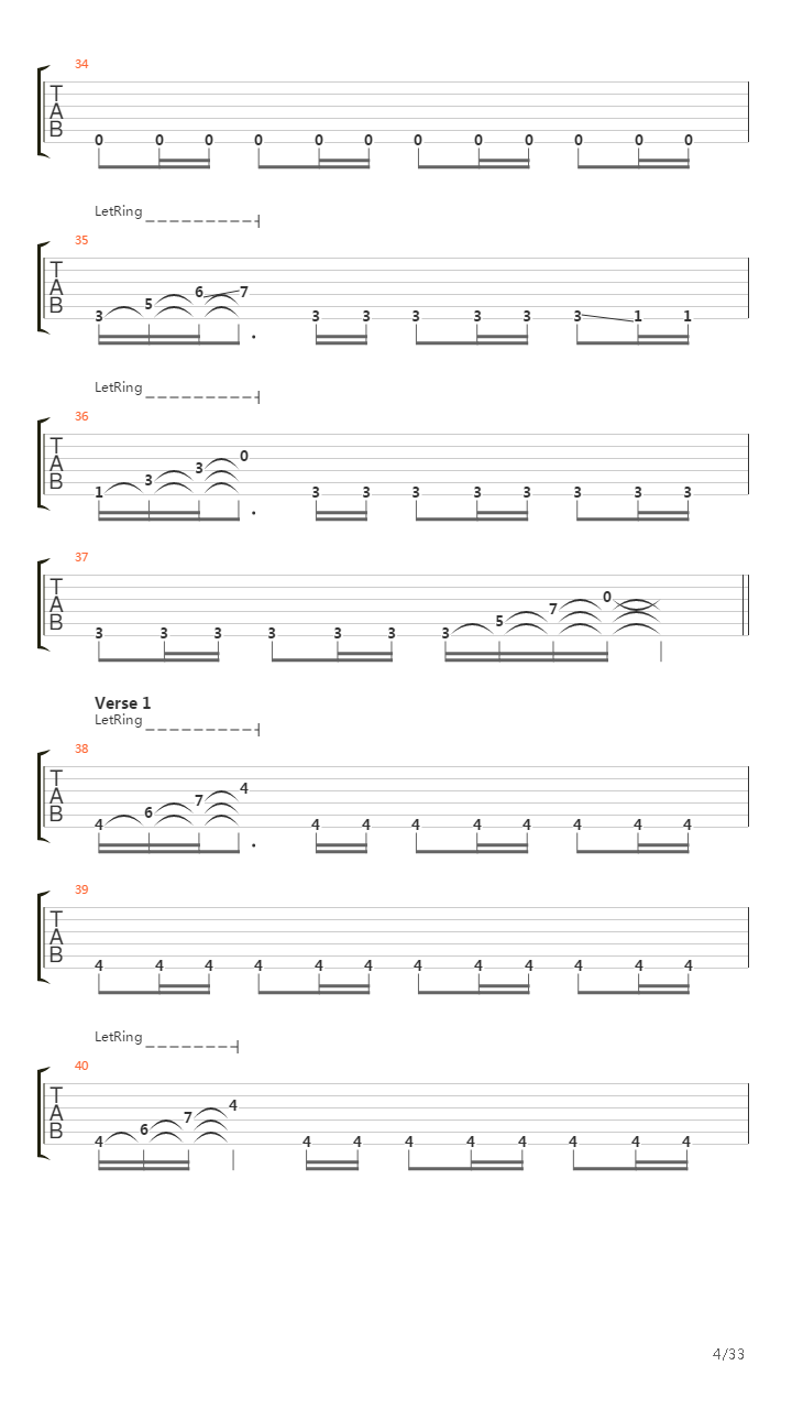 Afield吉他谱