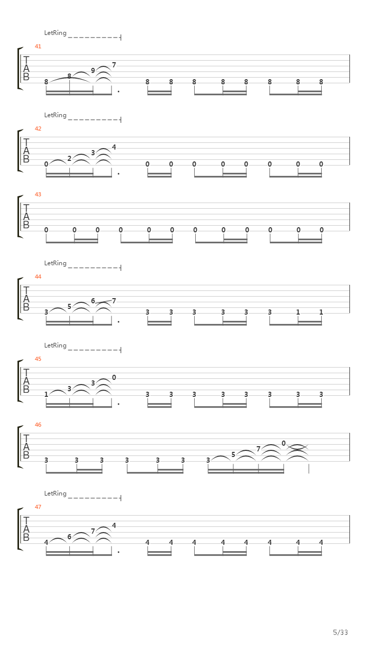 Afield吉他谱