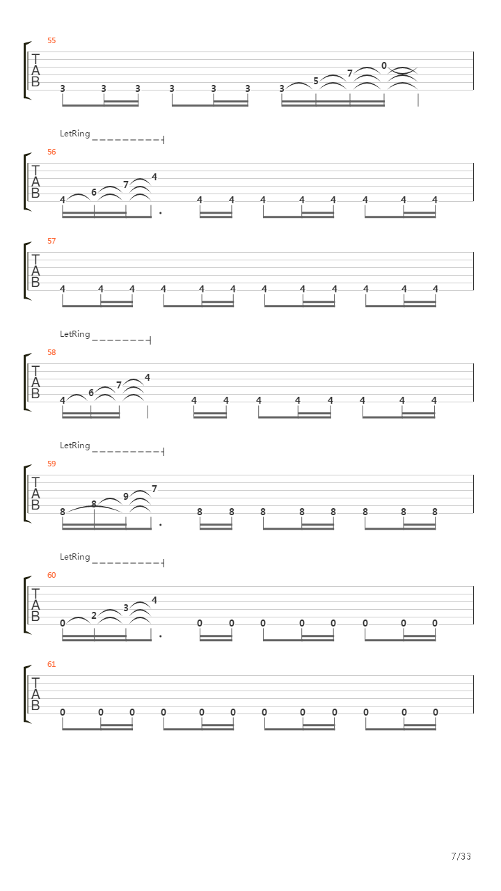 Afield吉他谱