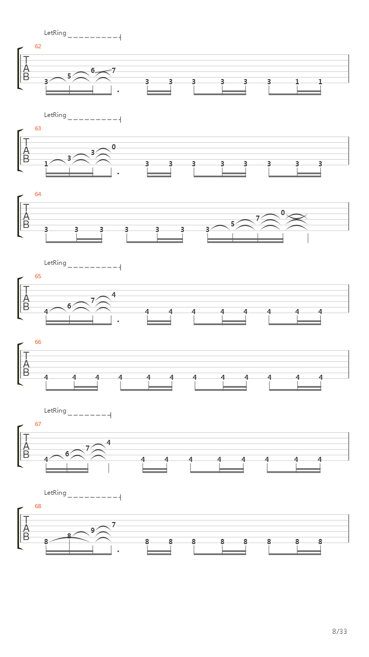 Afield吉他谱