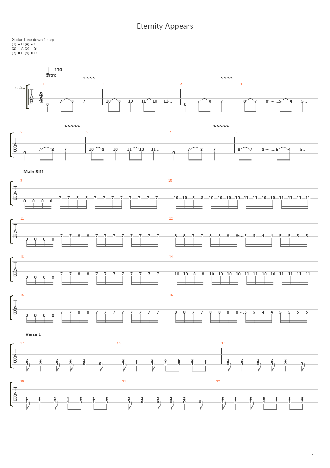 Eternity Appears吉他谱