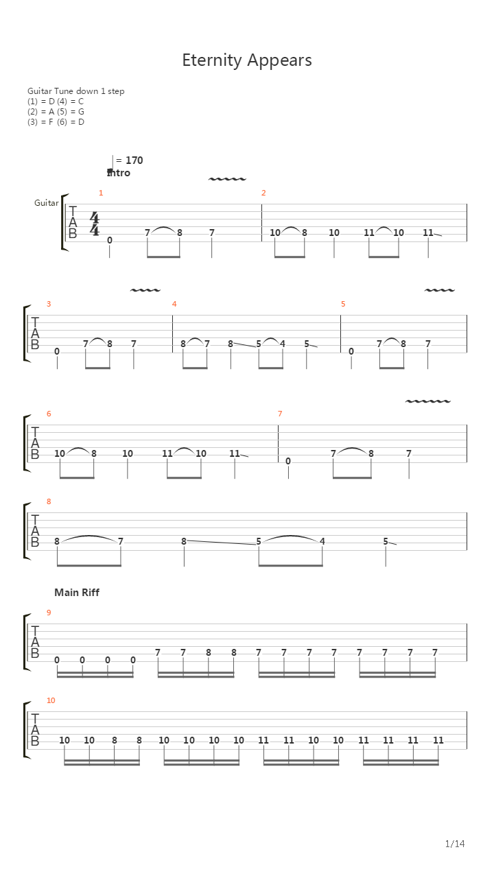 Eternity Appears吉他谱