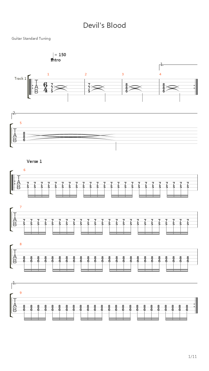 Devils Blood吉他谱