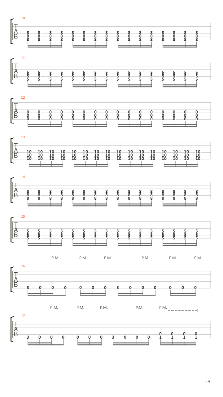 1000 Volt吉他谱