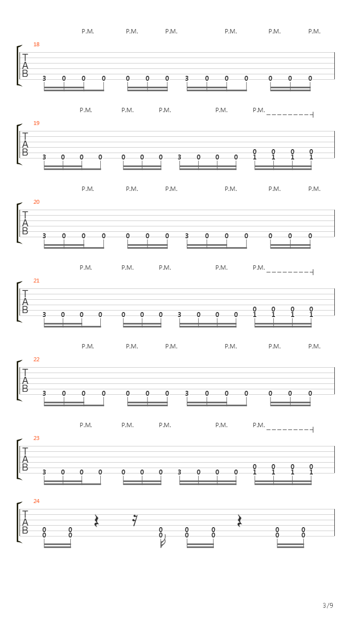 1000 Volt吉他谱