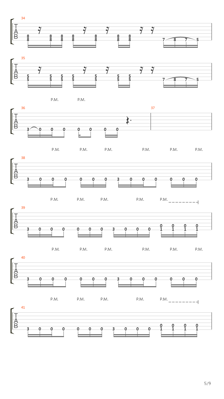 1000 Volt吉他谱