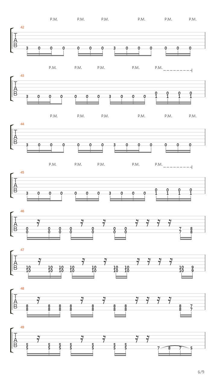 1000 Volt吉他谱