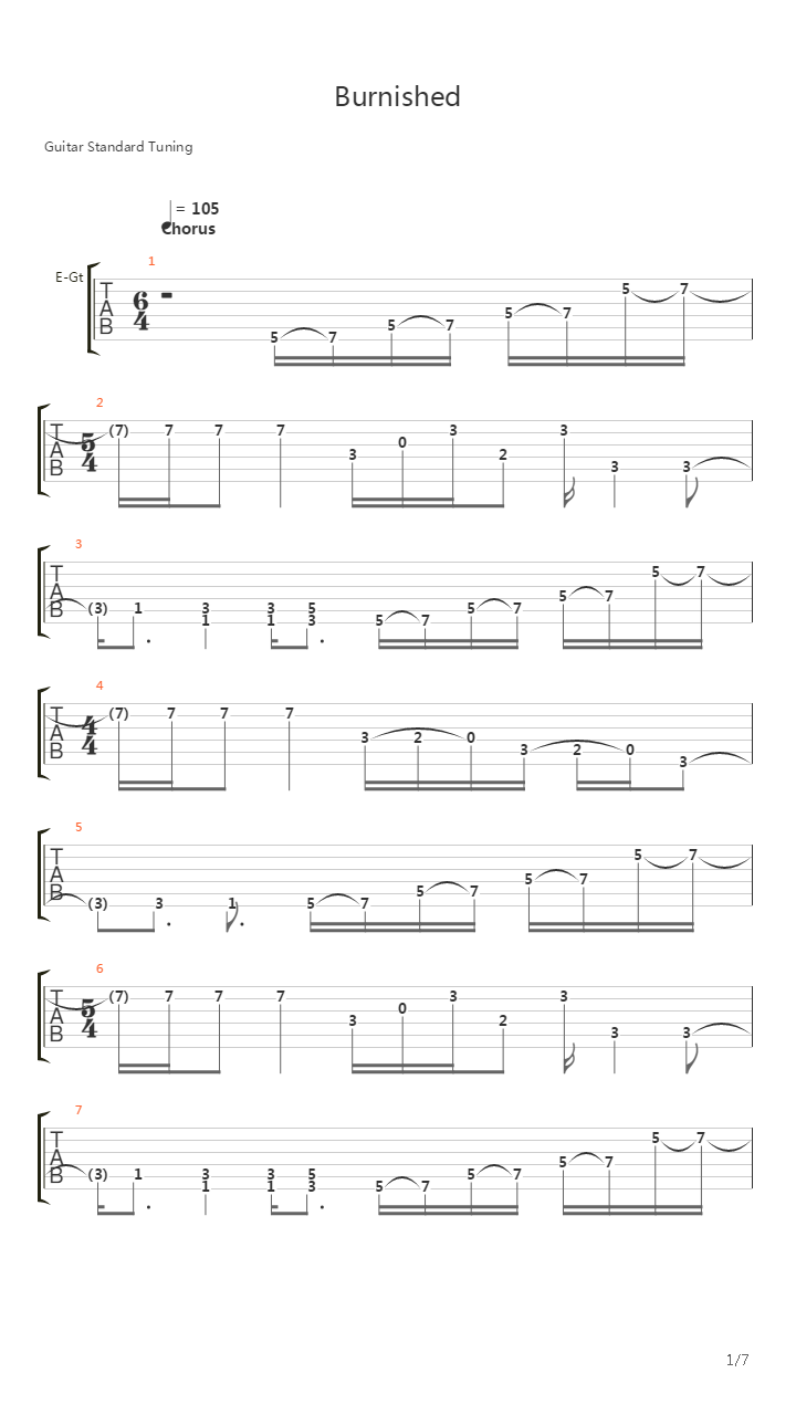 Burnished吉他谱