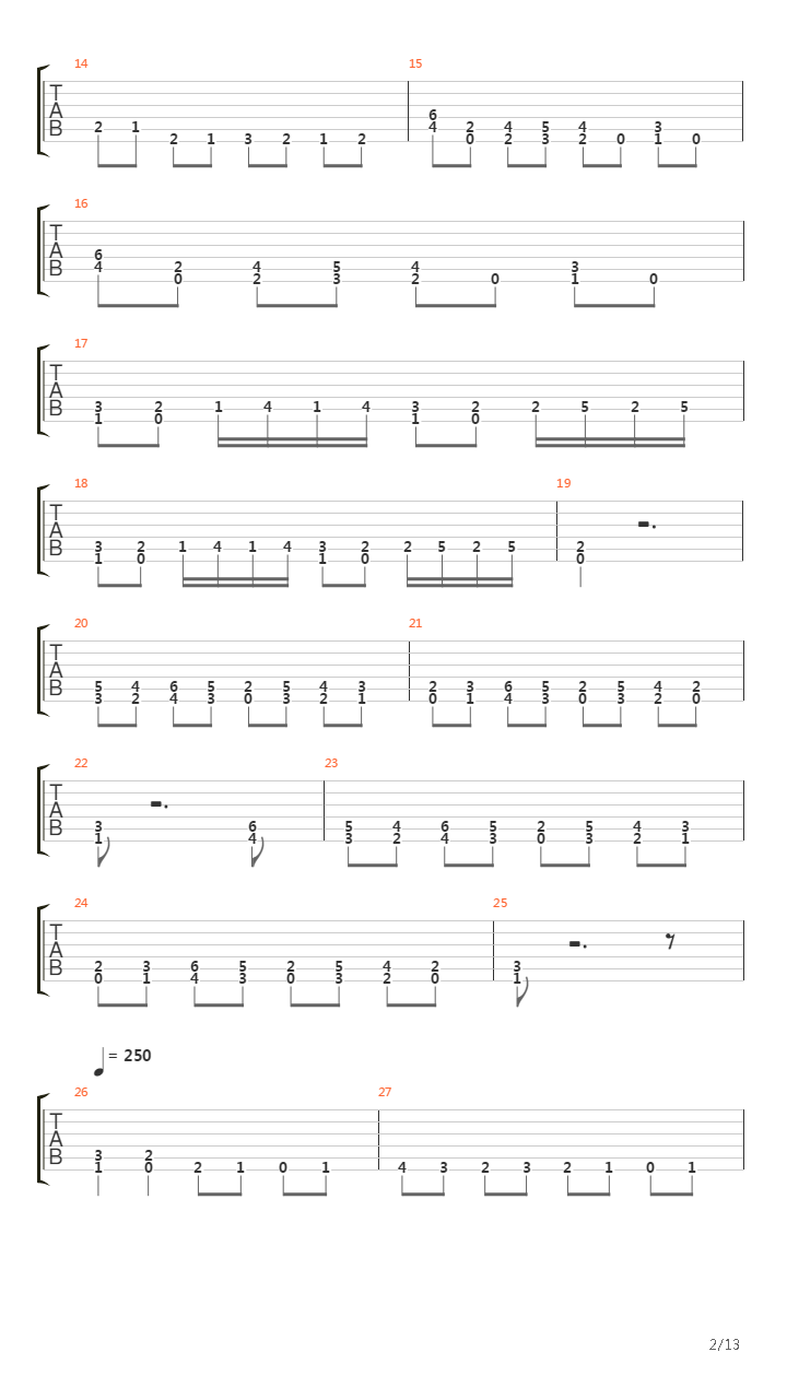 Pulses In Rhombus Forms吉他谱