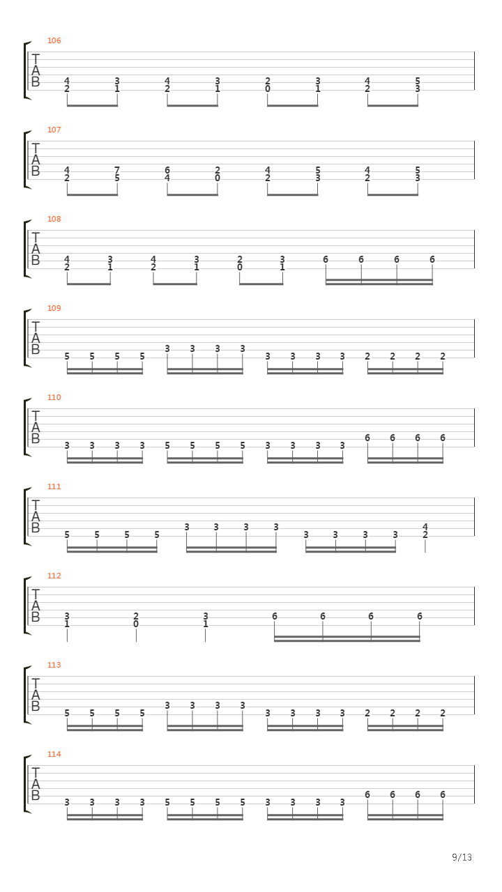 Pulses In Rhombus Forms吉他谱