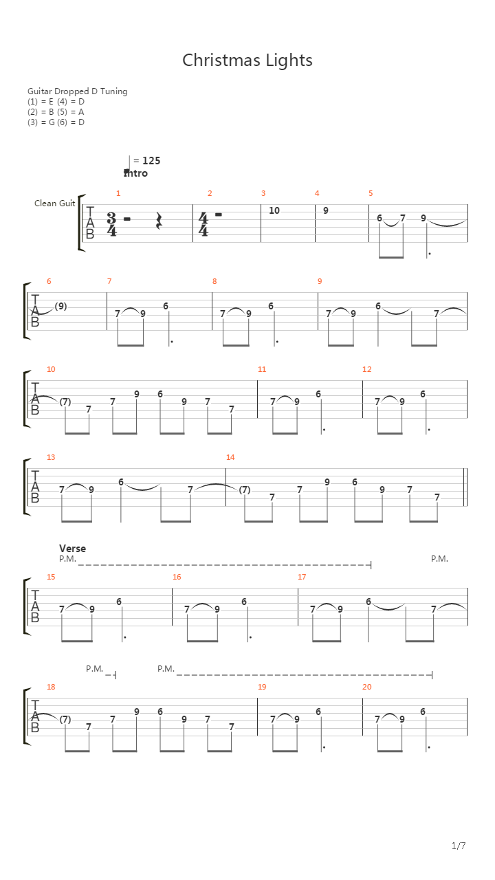 Christmas Lights吉他谱