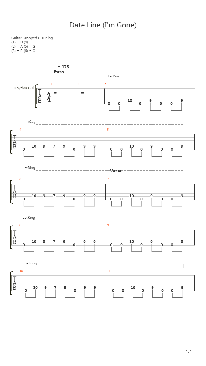 Date Line吉他谱