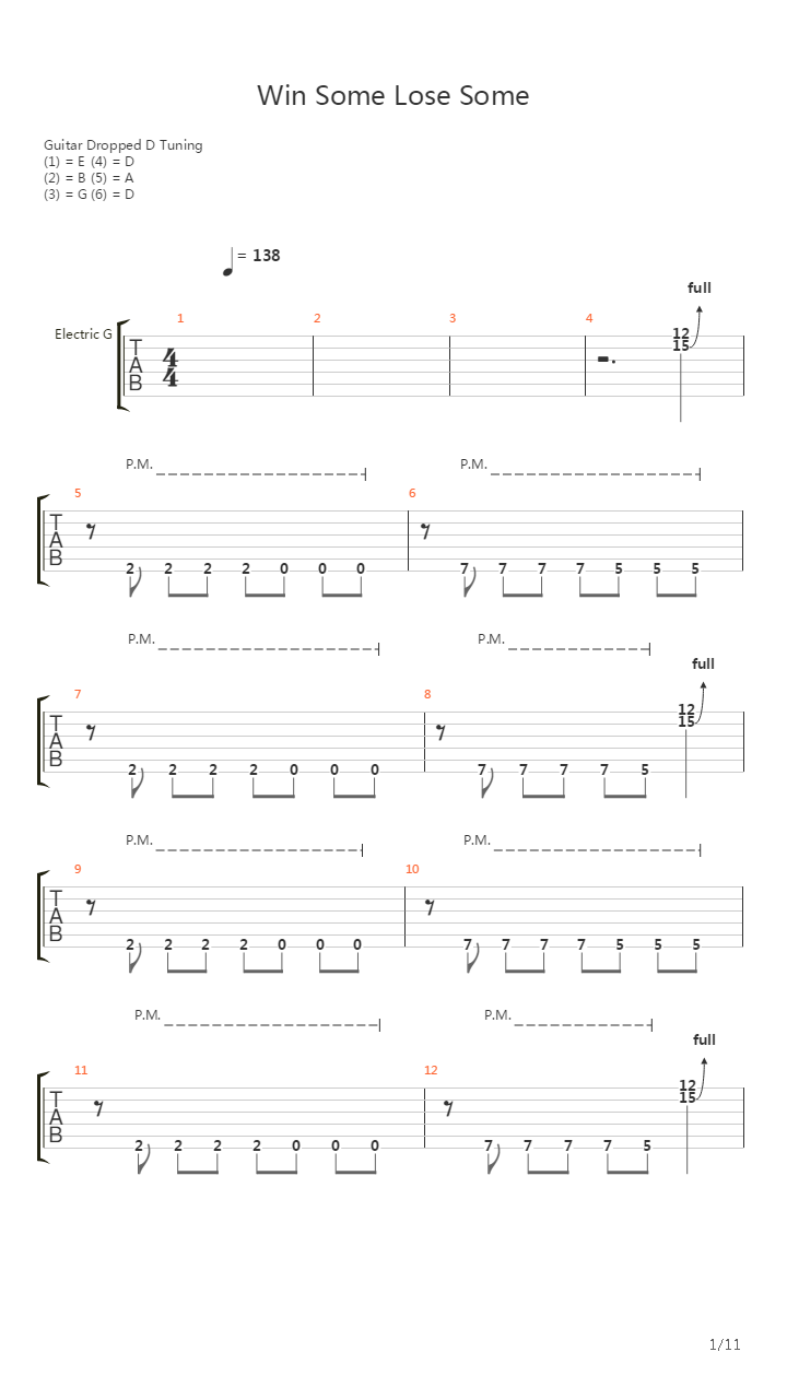 Win Some Lose Some吉他谱