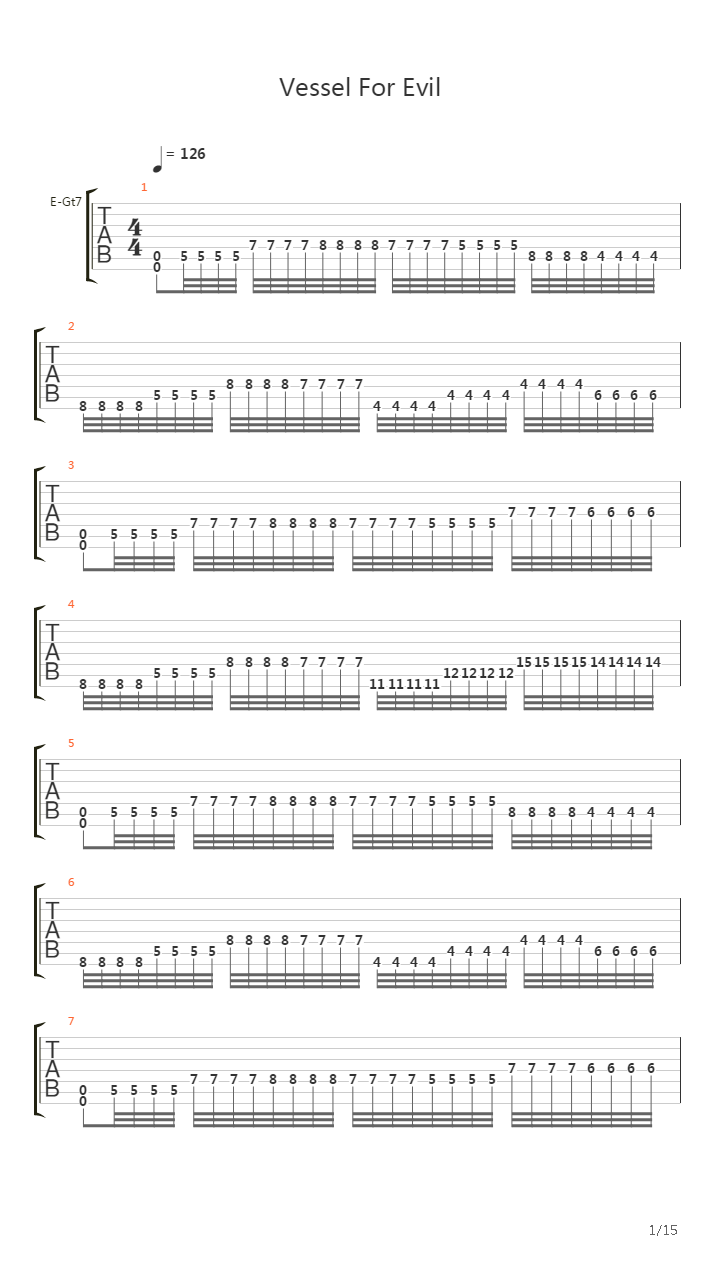 Vessel For Evil吉他谱