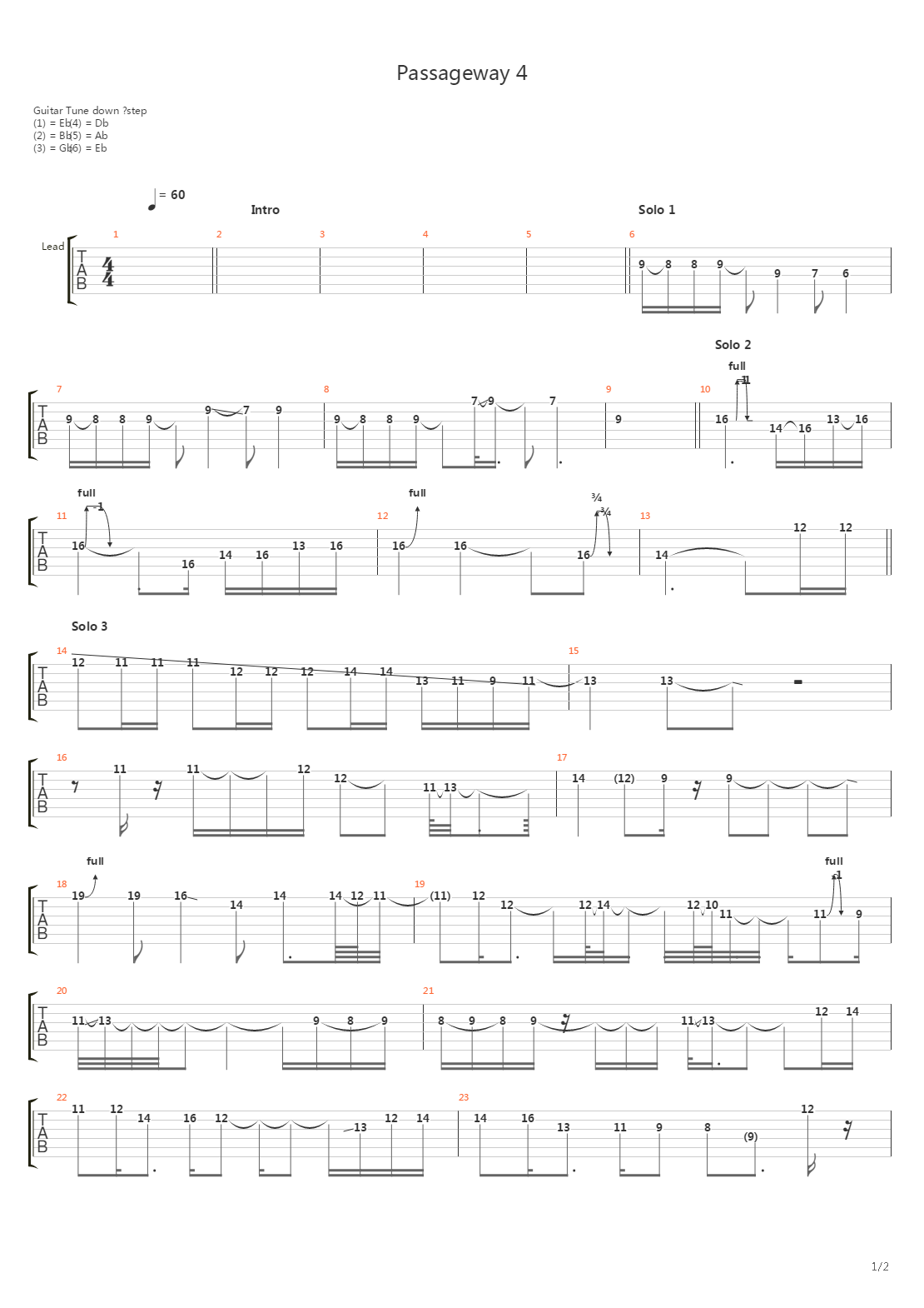 Passageway 4吉他谱