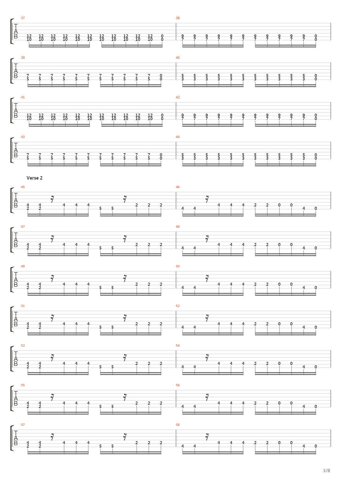 Cuts Marked In The March Of Men吉他谱