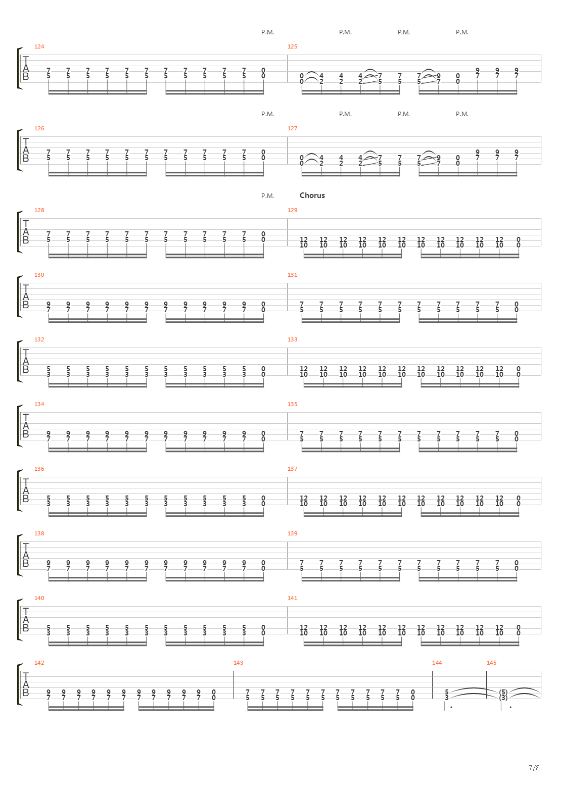 Cuts Marked In The March Of Men吉他谱