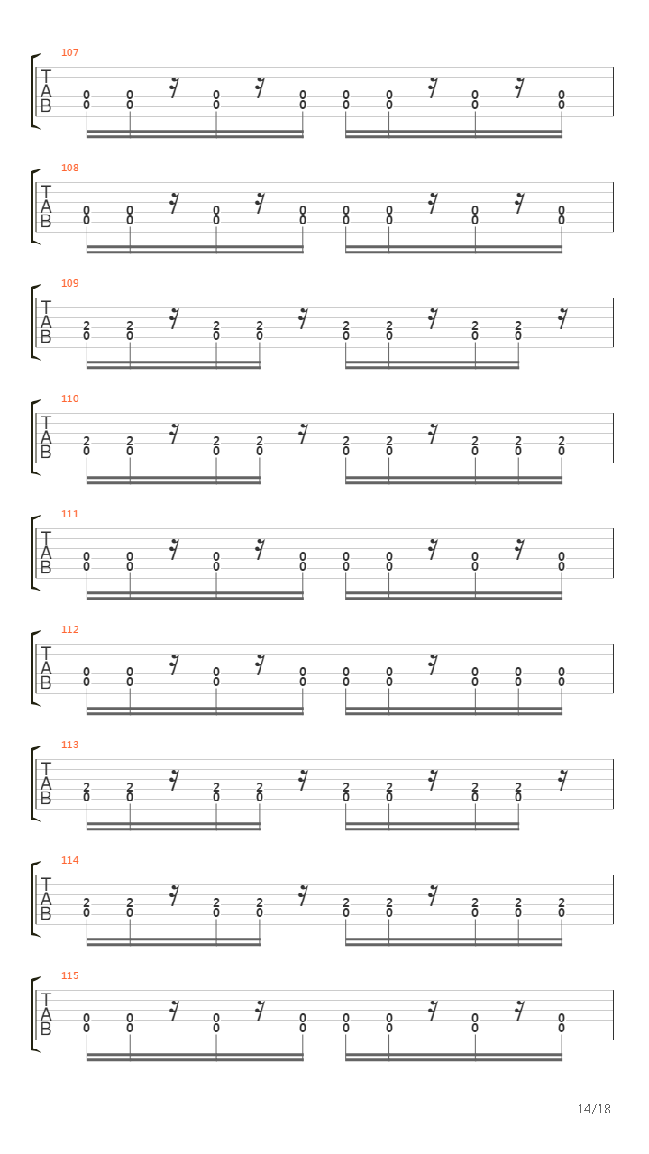 Cuts Marked In The March Of Men吉他谱