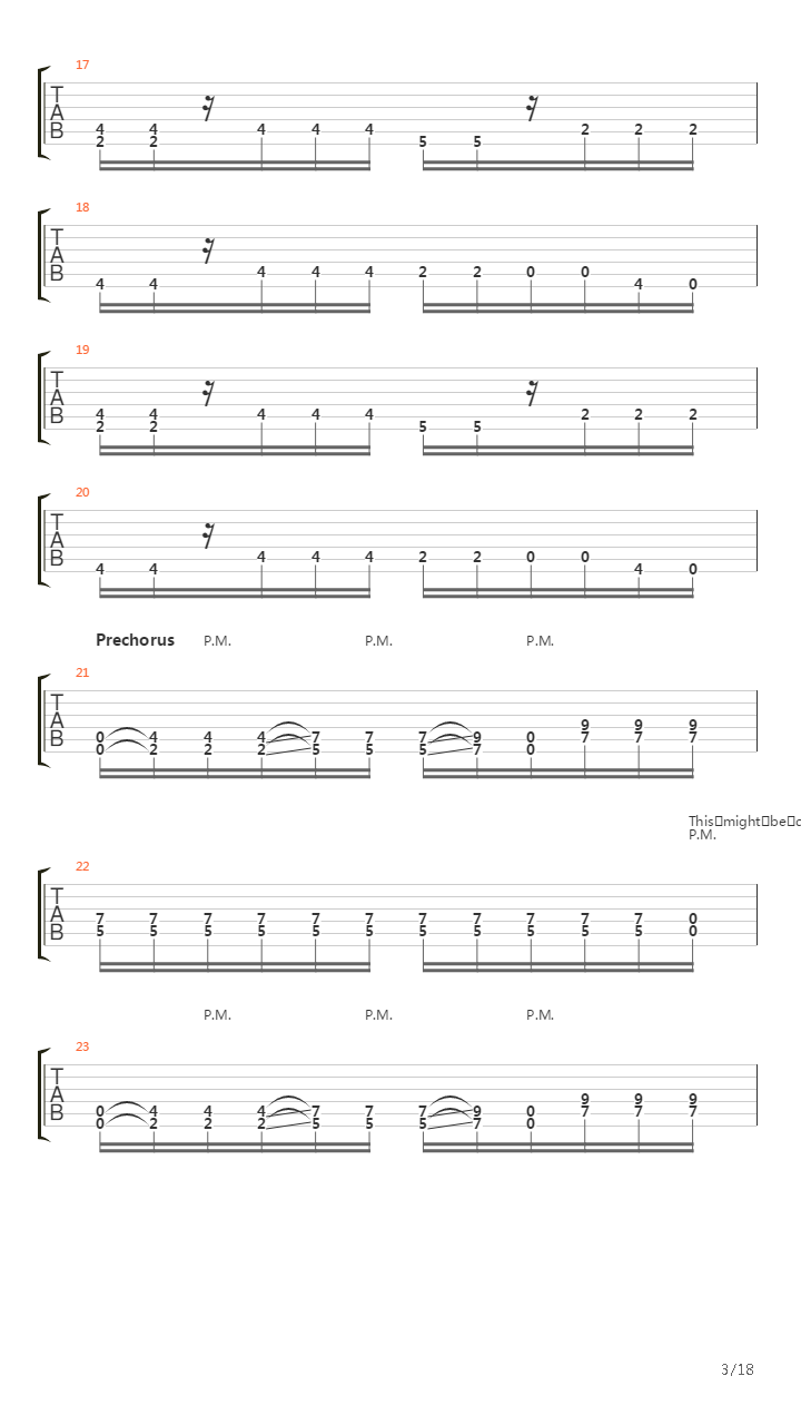 Cuts Marked In The March Of Men吉他谱