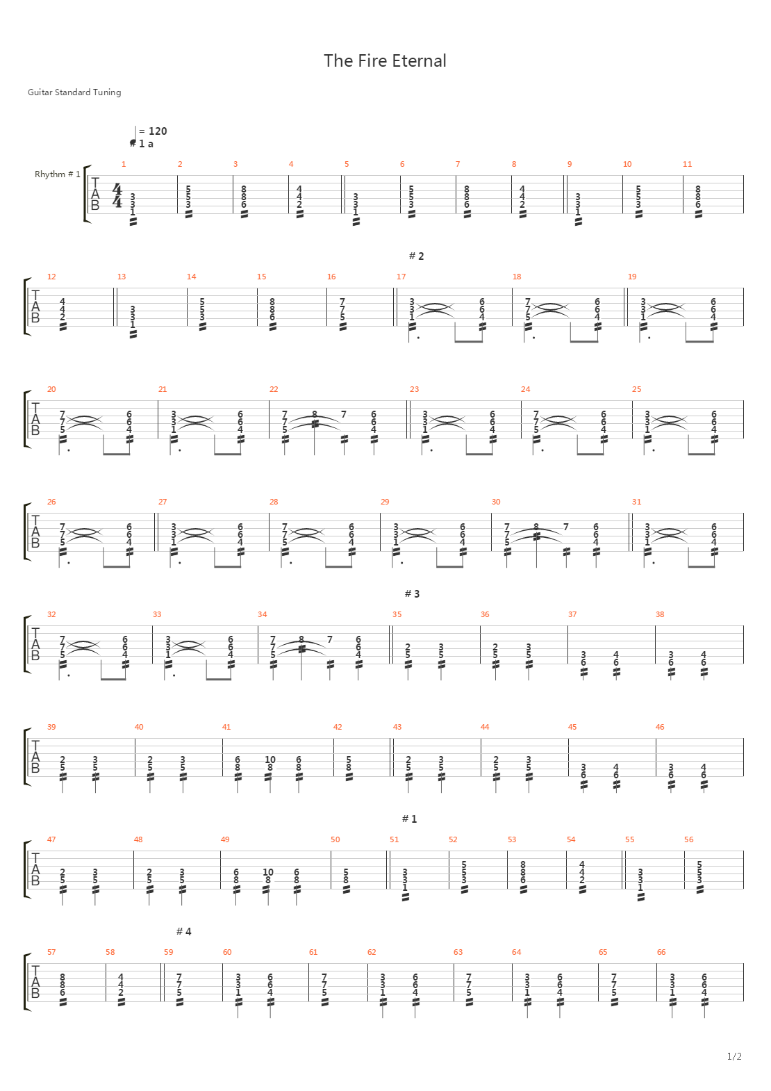 Fire Eternal吉他谱