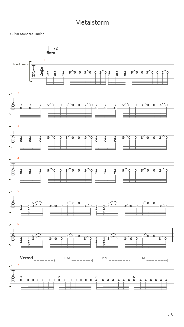 Metalstorm吉他谱