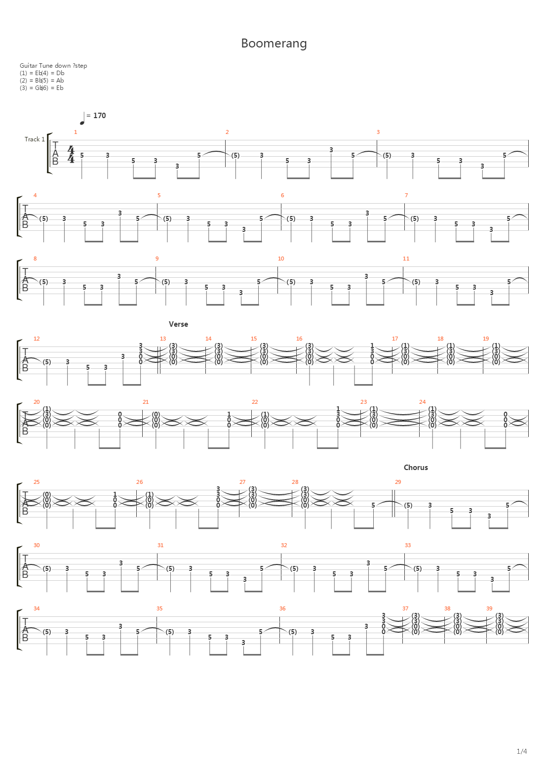 Boomerang吉他谱